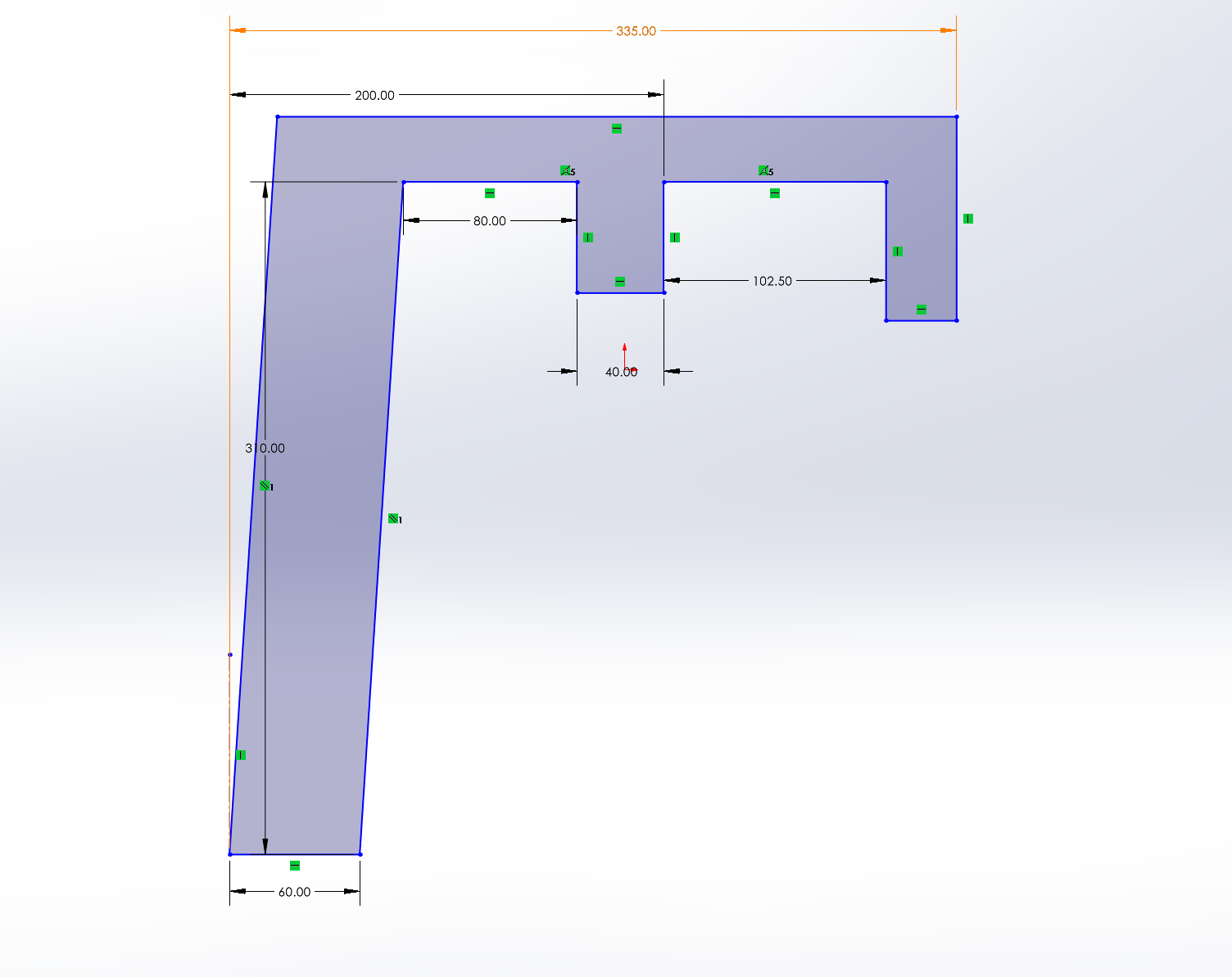 Rear wing stanchion design